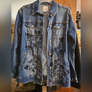 Lularoe Embroidered Denim Jacket